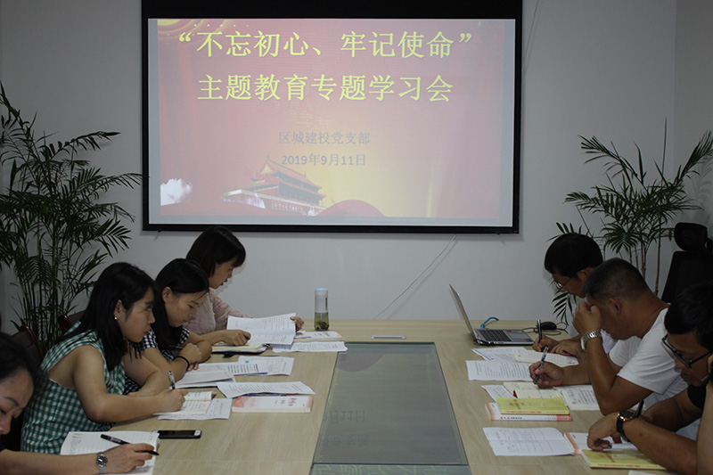 區(qū)城建投公司黨支部開展“先學(xué)、先查、先改”工作 預(yù)熱 “不忘初心、牢記使命”主題教育工作